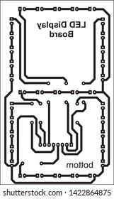 LED Seven Segment Display Track Layouting PCB