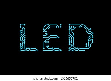 LED sign - circuit board style