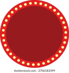  LED-Schild mit rotem Kreis