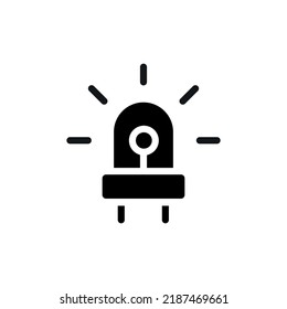 Icono de glifo simple LED. Ilustración negra aislada de vectores.