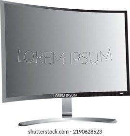 Led smart and decorative monitor vector illustration