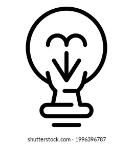 Led smart lightbulb icon. Outline Led smart lightbulb vector icon for web design isolated on white background