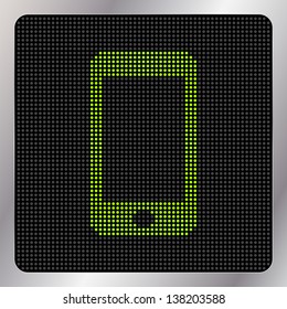 Led smartphone icon / button - graphic design element