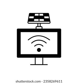 Led with solar plate Vector Icon which can easily modify or edit

