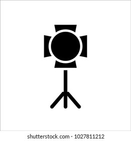 Led stage illumination projector vector icon