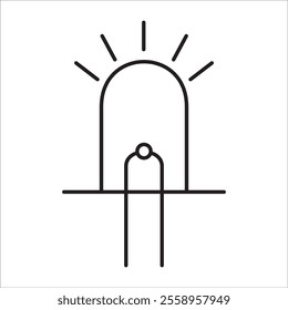 Led stock icon outline vector