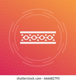 LED strip icon, vector pictogram