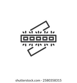 LED Strip line icon. linear style sign for mobile concept and web design. A strip of LED lights outline vector icon. Symbol, logo illustration. Vector graphics