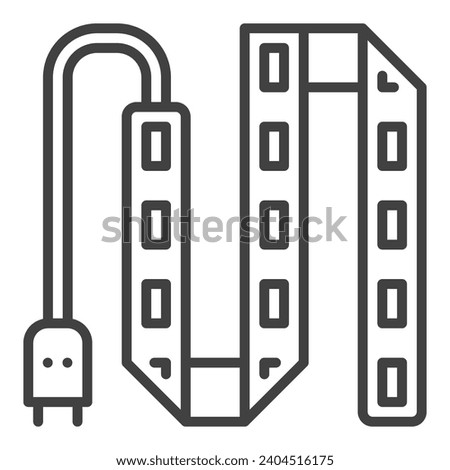 LED Stripe Grow Light Diode vector concept linear icon or symbol