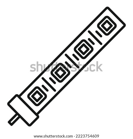 Led stripe icon outline vector. Strip light. Diode tape