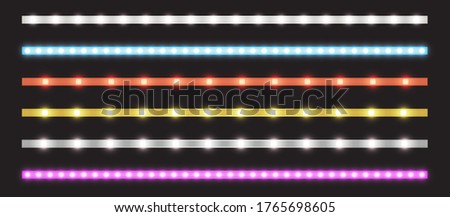 Similar – Image, Stock Photo pink LED light strip