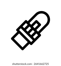 LED strobe. Editable stroke vector icon.