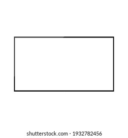 TV LED con pantalla plana en blanco aislada en fondo blanco 