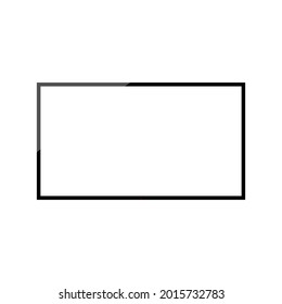 LED TV with blank flat wide screen isolated on white background. vector illustration 
