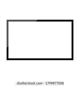LED-TV mit weißem, weißem Bildschirm, einzeln auf weißem Hintergrund. Vektorgrafik