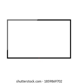 LED-TV mit weißem, weißem Bildschirm, einzeln auf weißem Hintergrund. Vektorgrafik