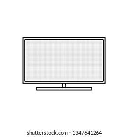 Led TV. Flat icon of modern household appliances isolated on white background.