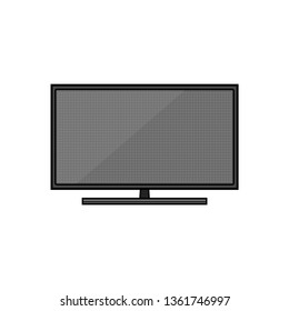 Led TV. Flat icon of modern household appliances isolated on white background.