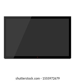 LED TV flat wide screen isolated on white background. vector illustration