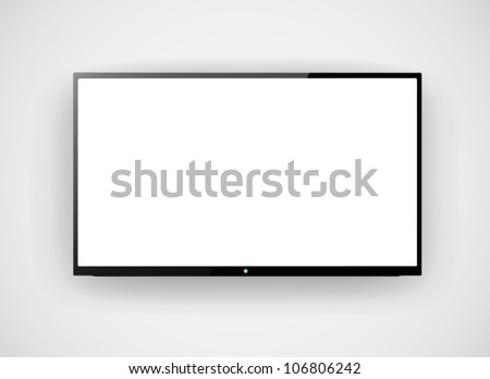 Led tv hanging on the wall background