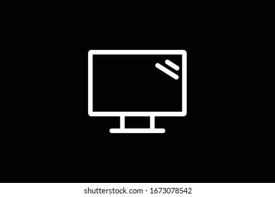 vector de icono de TV liderado. vector de televisión. símbolo de TV perfecto. diseño web y móvil . fondo blanco.