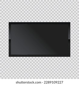 LED TV mockup in 3Ds of Realistic light box. Illuminated lightbox with empty space for design