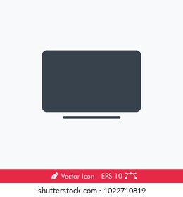 LED TV (Monitor / Screen) Icon / Vector