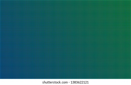 LED TV screen monitor and diode light texture background  Vector video wall digital led tv display and gradient color mesh pattern