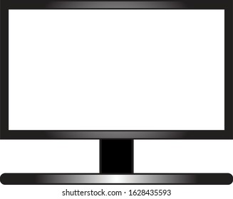 LED TV set isolated on white background. vector illustration