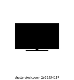 Led tv silhouette icon vector flat design.
