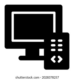 Led TV solid icon, suitable for set electonics icons