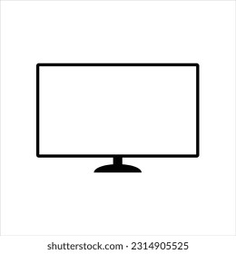 Icono vectorial Led Tv, fondo blanco aislado