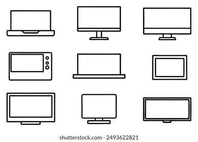 LED TVs Stylish Line Art Illustration Ideas Inspiration