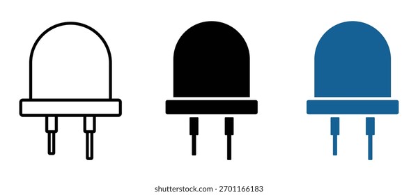 Conjunto de diseños de iconos de Vector led