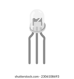 LED vector illustration, offering graphic designers a visual representation of a dual-color LED featuring red and green colors, commonly used for status indication, display panels, and visual feedback