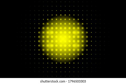 Ilustración de la luz amarilla LED, bandera amarilla led, fondo del vector de luz amarillo, signo de la bandera amarilla digital y símbolo