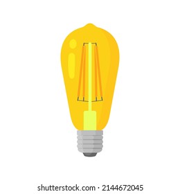 LED yellow light lamp bulb vector colorful icon