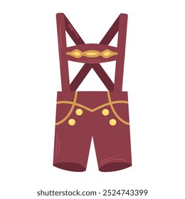 Lederhosen ícone clipart avatar logotipo ilustração isolada