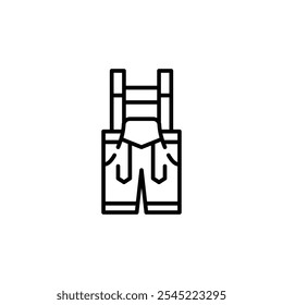 Ícone Lederhosen. Simples ícone Lederhosen para mídias sociais, aplicativos e web design. Ilustração vetorial