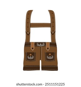 Lederhosen aislado sobre fondo blanco