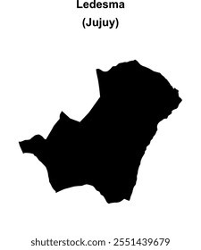 Mapa em branco do departamento de Ledesma (Jujuy)