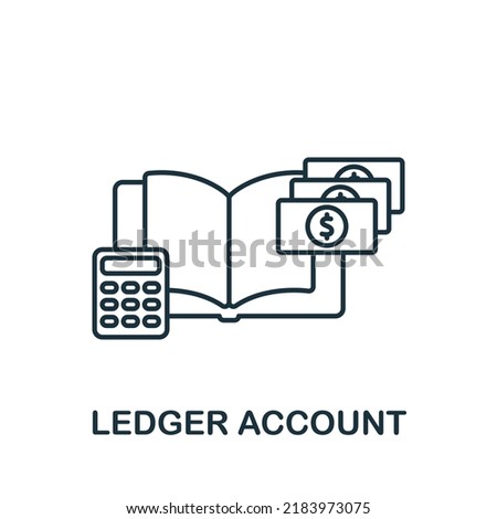 Ledger Account icon. Monochrome simple Accounting icon for templates, web design and infographics