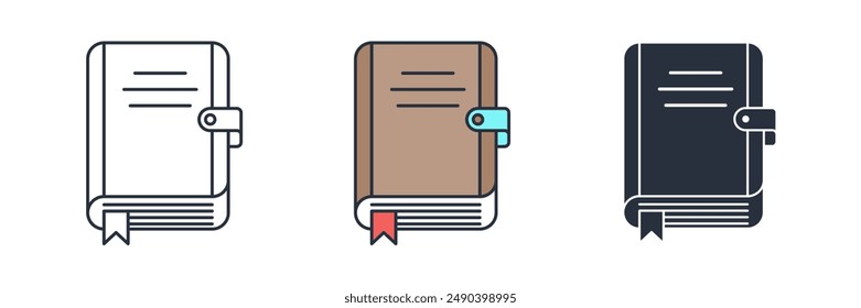 Ledger Book Icon theme symbol vector illustration isolated on white background