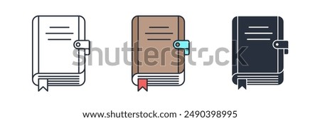 Ledger Book Icon theme symbol vector illustration isolated on white background