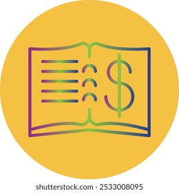 Diseño del icono del libro mayor para el Uso comercial personal