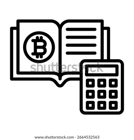 Ledger Icon Line Vector Illustration