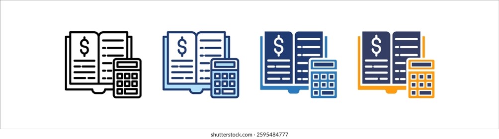 Ledger Icon Set Multiple Style Collection