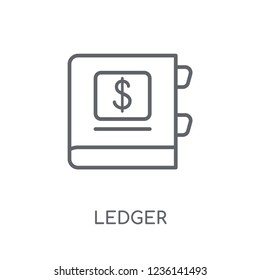 Ledger Linear Icon Modern Outline Ledger Stock Vector (Royalty Free ...