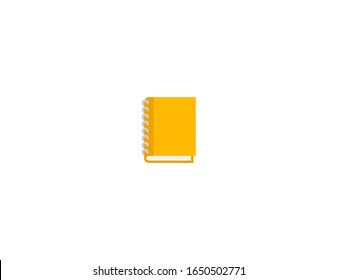 Ledger vector flat icon. Isolated spiral notebook emoji illustration 