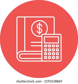 Icono de vector de libro mayor. Se puede usar para imprimir, móviles y aplicaciones web.